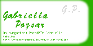 gabriella pozsar business card